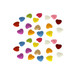 25mm Multicolour Heart Shape Resin Buttons (Pack of 100)